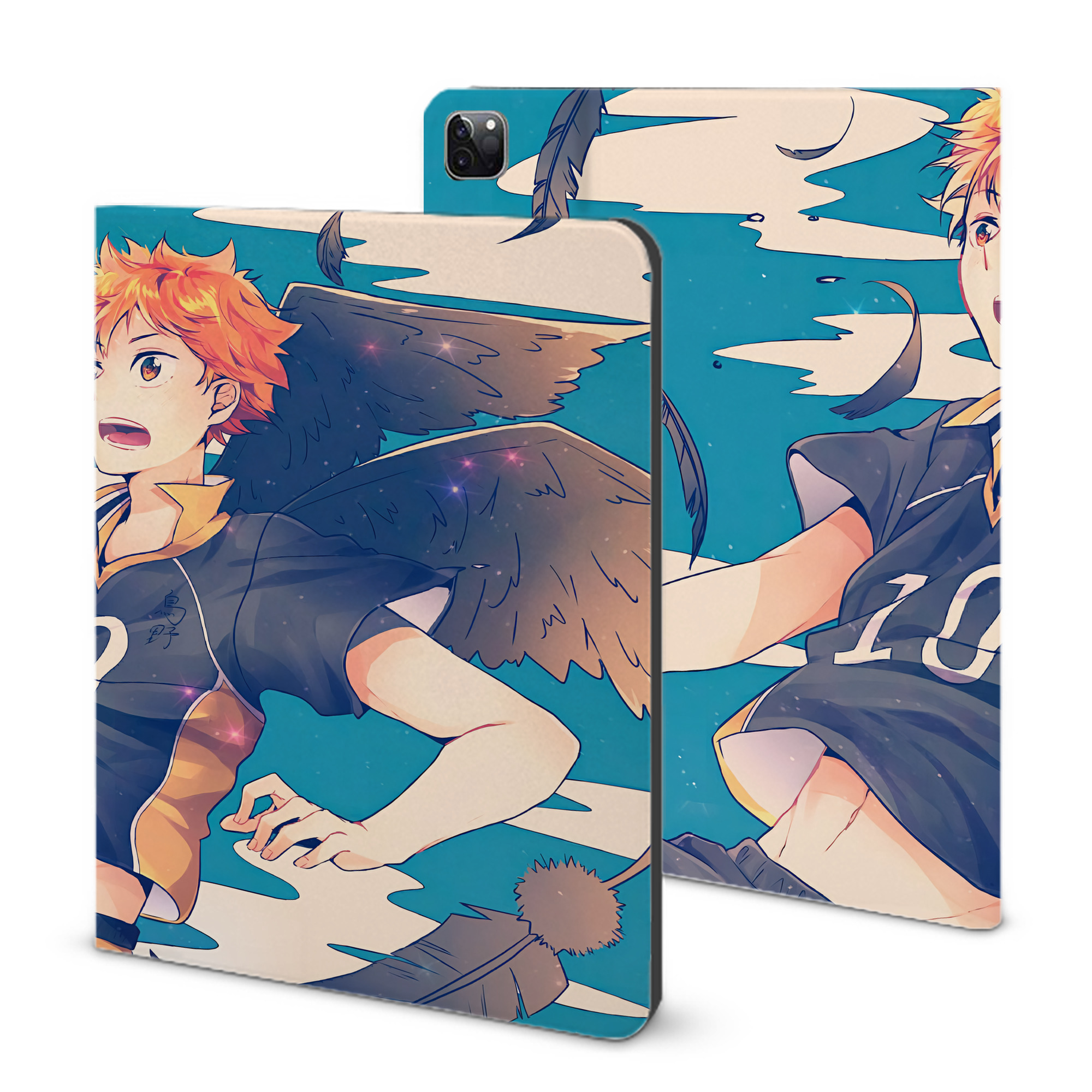 （画像用） ハイキュー!! Haikyu!! IPad ケース ブック型 PUレザー TPU 耐衝撃 軽量 薄型 ペン収納なし 全面保護 IPad 各モデル対応